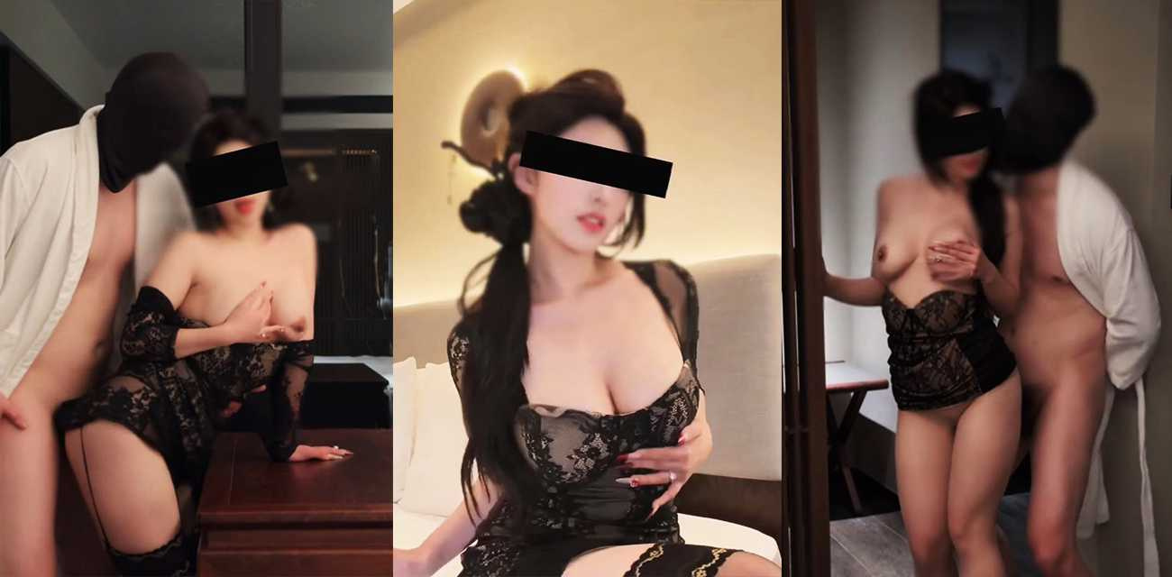 36D巨乳女神【九九橙】性爱新作，黑色蕾丝母狗骑屌自慰，跪舔肉棒被后入猛插，纯欲反