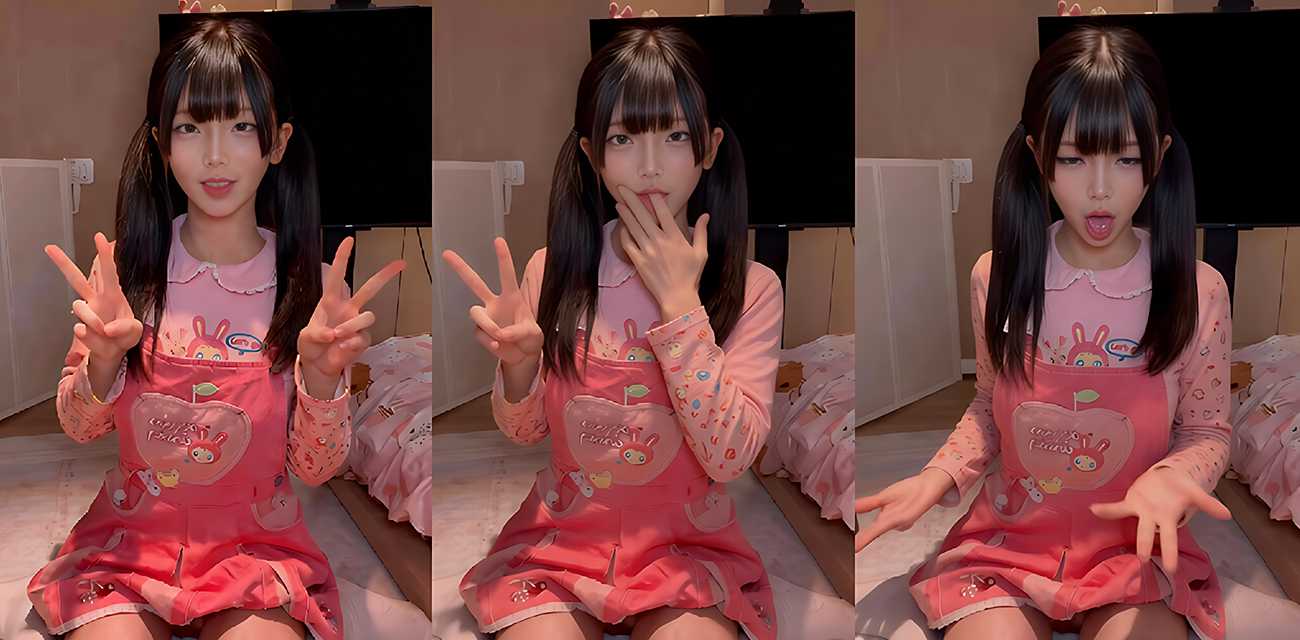 福利姬【金币崽】定制私拍，小骚货化身双马尾女儿，白丝白虎掰穴勾引爸爸