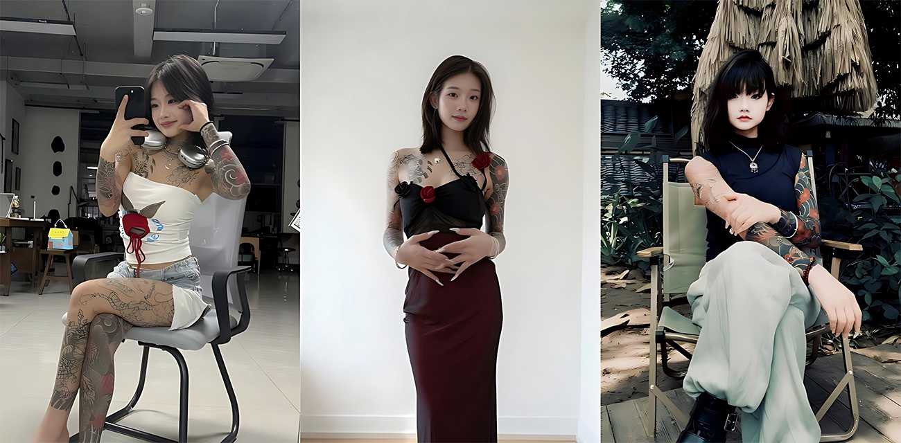 广西快手纹身精神小妹【小老婆】为了能免费纹身，主动献身与纹身师无套做爱