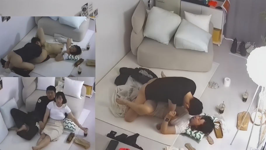 黑客破解家庭摄像头偷拍-少妇中午约男同事回家调试家里的电器，弄好被连续干了两次后