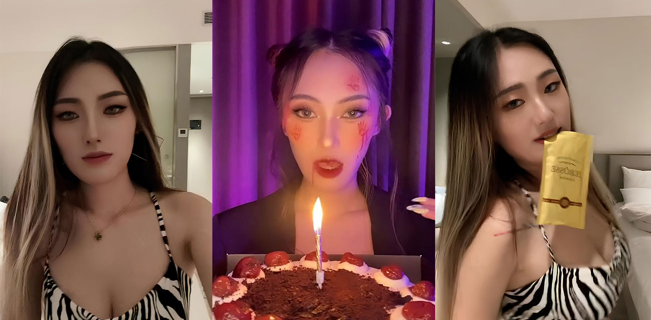 TikTok美女博主【Laura】下海实锤，与男友直播无码做爱，深喉口爆激情舌吻画面刺激勾