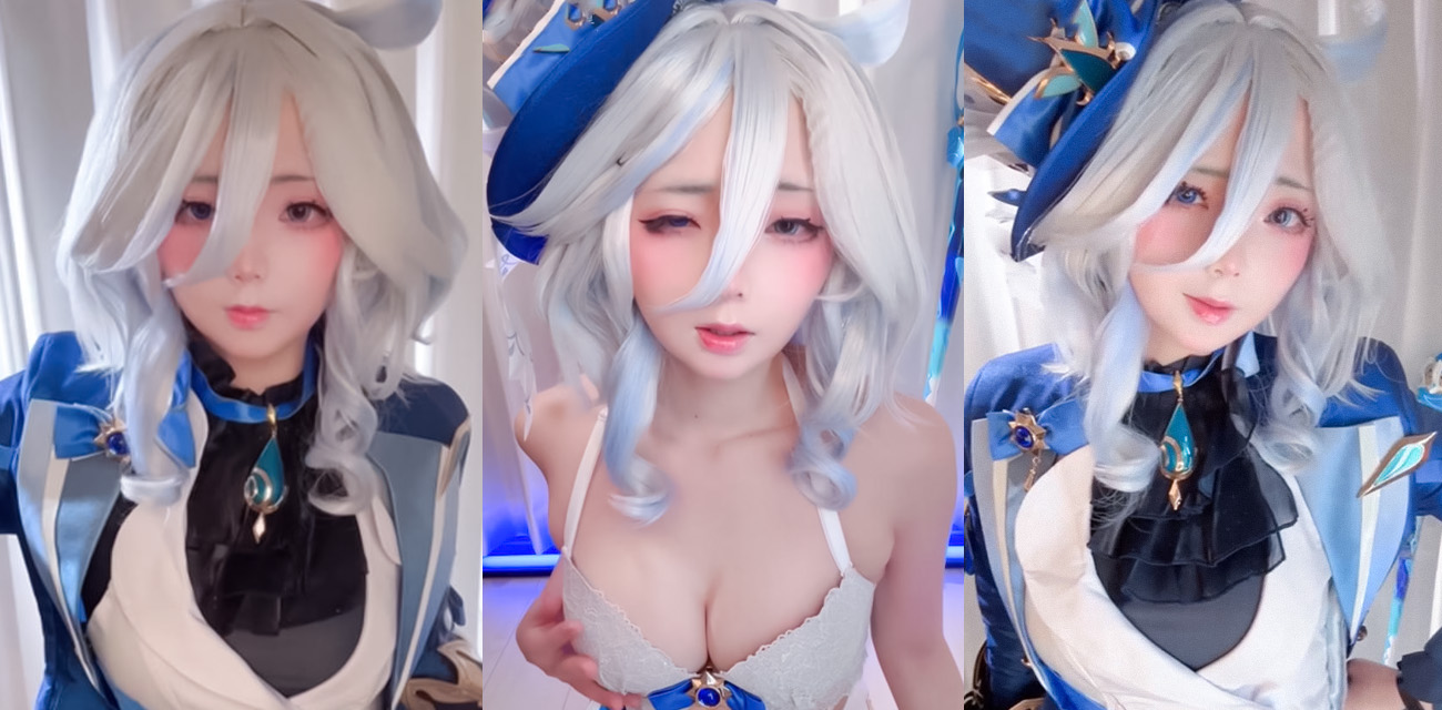 童颜巨乳福利姬【NagomiteiChuchu】大尺度福利流出，Cos原神芙宁娜美乳套弄假屌道具自